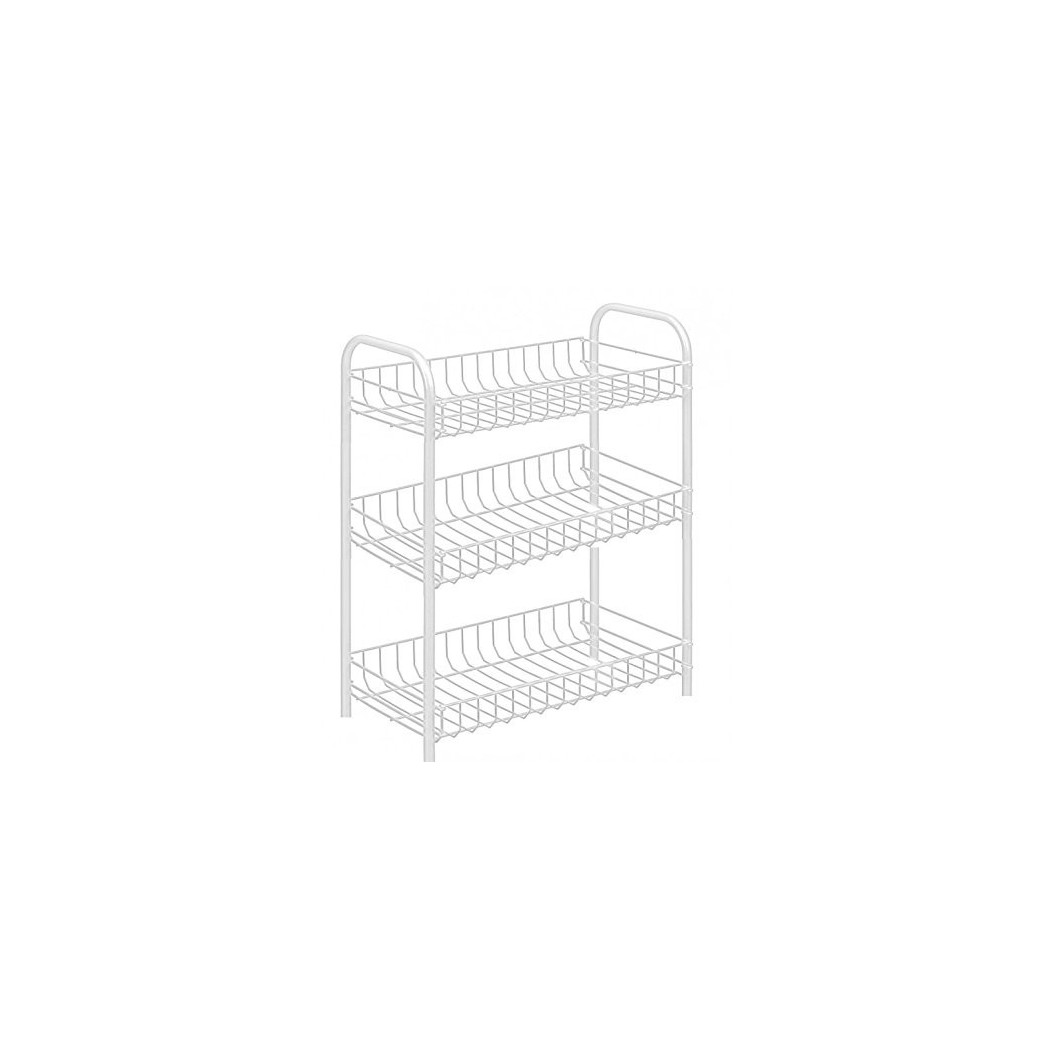 foto del prodotto trade shop traesio carrello portaoggetti porta oggetti 3 ripiani bianco 308 per cucina bagno 