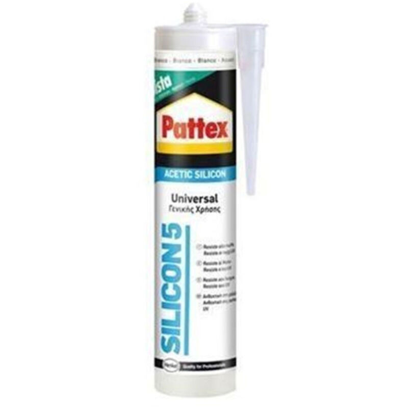 foto del prodotto trade shop traesio cartuccia silicone acetico multiuso 280 ml colore bianco sigillante 