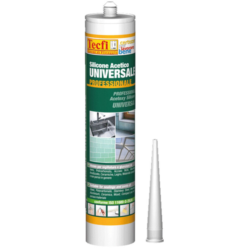 foto del prodotto trade shop traesio cartuccia silicone acetico multiuso pro 280 ml colore nero sigillante universale 