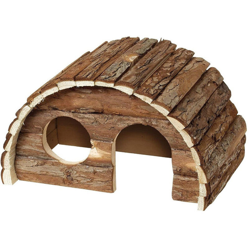 foto del prodotto trade shop traesio casa rotonda wonderland per conigli round house sam 24x15x16cm tronco per gabbie 