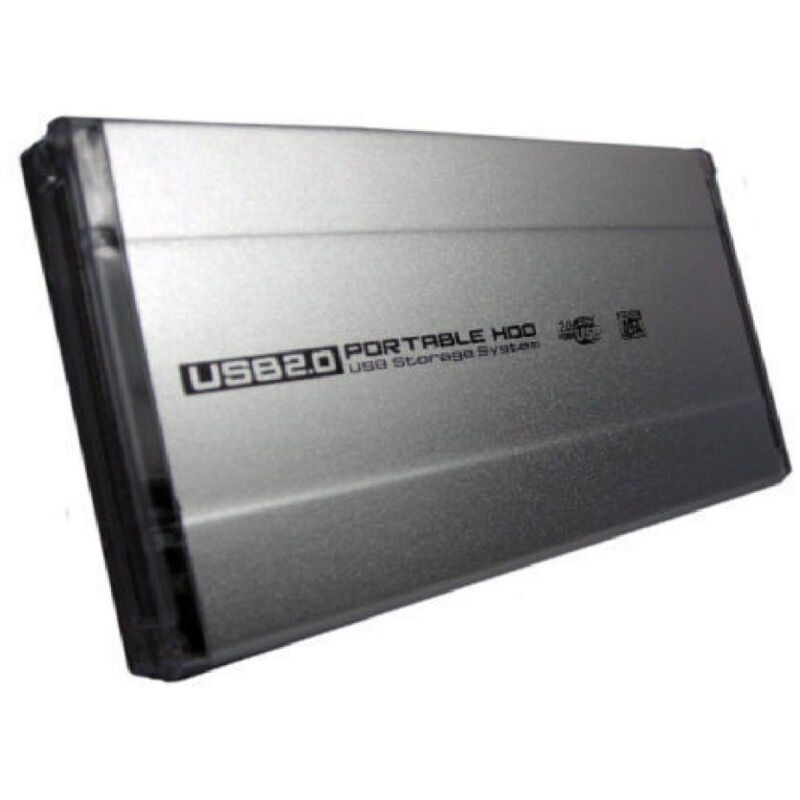 foto del prodotto trade shop traesio case box esterno per hard disk hdd 2.5 ide sata usb 2.0 super slim alluminio 