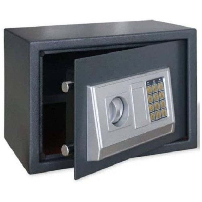 foto del prodotto trade shop traesio cassaforte di sicurezza elettronica digitale resistente antifurto acciaio cw587 