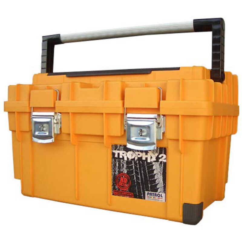 foto del prodotto trade shop traesio cassetta attrezzi grande trophy 2 hd box portautensili 3 colori giallo