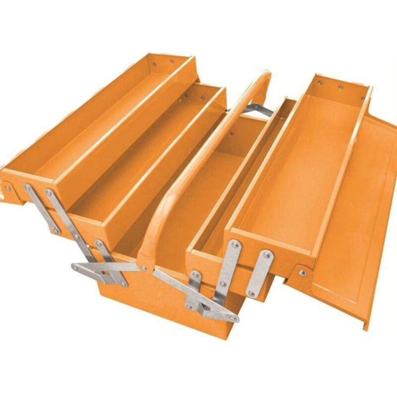 foto del prodotto trade shop traesio cassetta porta attrezzi in metallo estensibile 49,5 x 20 x 29cm organizer 