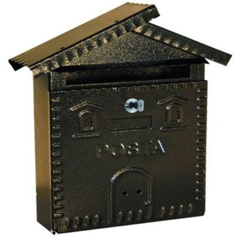foto del prodotto trade shop traesio cassetta posta postale in ferro battuto casetta buca lettere 28x35x9cm 