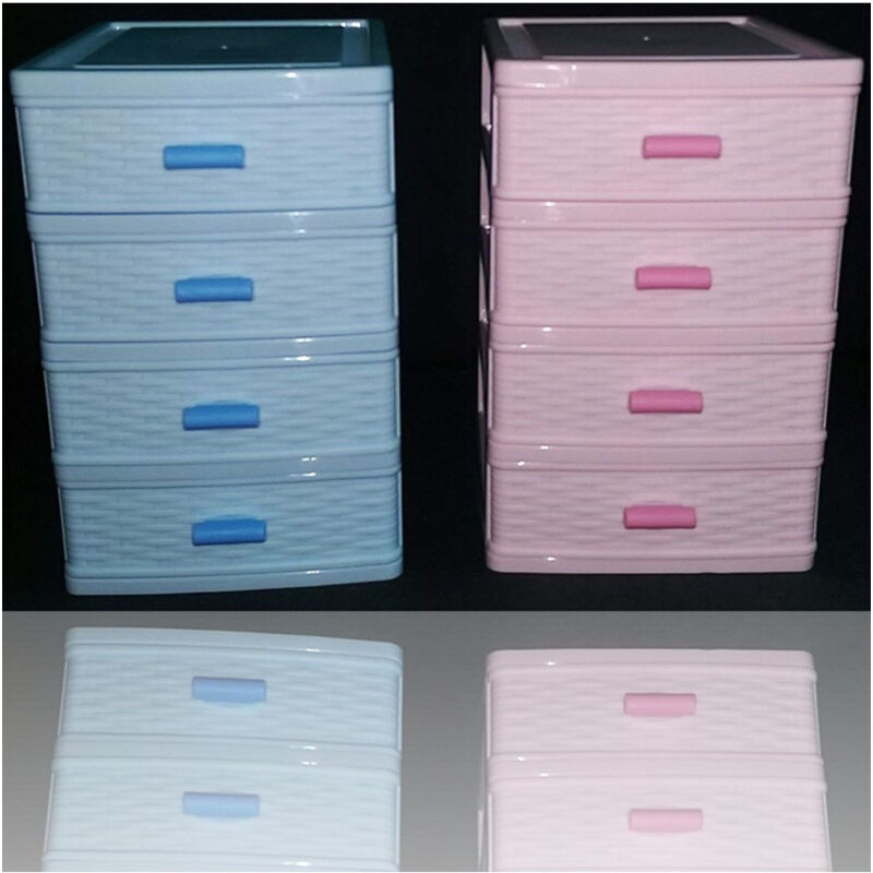 foto del prodotto trade shop traesio cassettiera contenitore 4 cassetti plastica multiuso porta oggetti cofanetto 