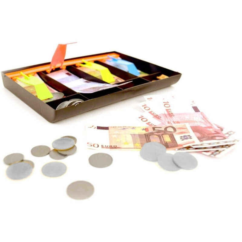 foto del prodotto trade shop traesio cassetto contanti finti cassa cassetta soldi monete banconote euro negozi gioco 