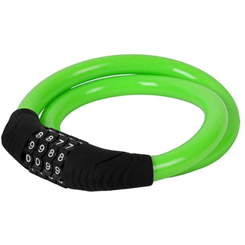 foto del prodotto trade shop traesio - catena antifurto lucchetto bici bicicletta scooter combinazione 4 cifre -