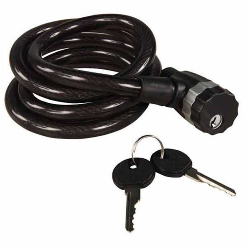 foto del prodotto trade shop traesio catena con lucchetto e 2 chiavi in acciaio per moto e bicilette 1,5 metri 12 mm 