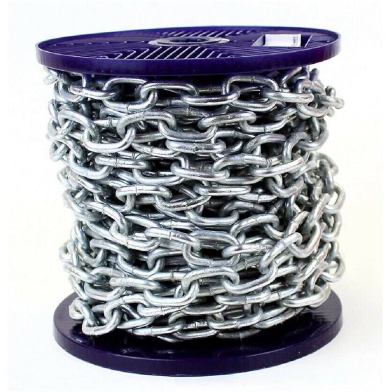 foto del prodotto trade shop traesio catena di sicurezza in ferro zincato saldata catene genovese bobina 45 metri 