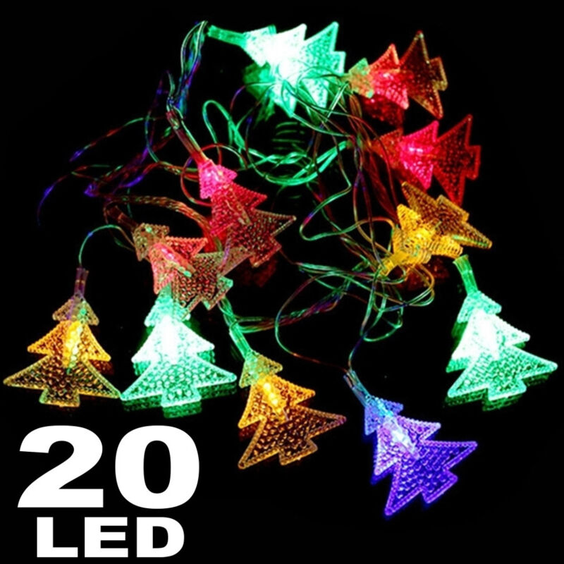 foto del prodotto trade shop traesio catena luminosa 20 led luci multicolor albero a batteria lampadine lucciole 
