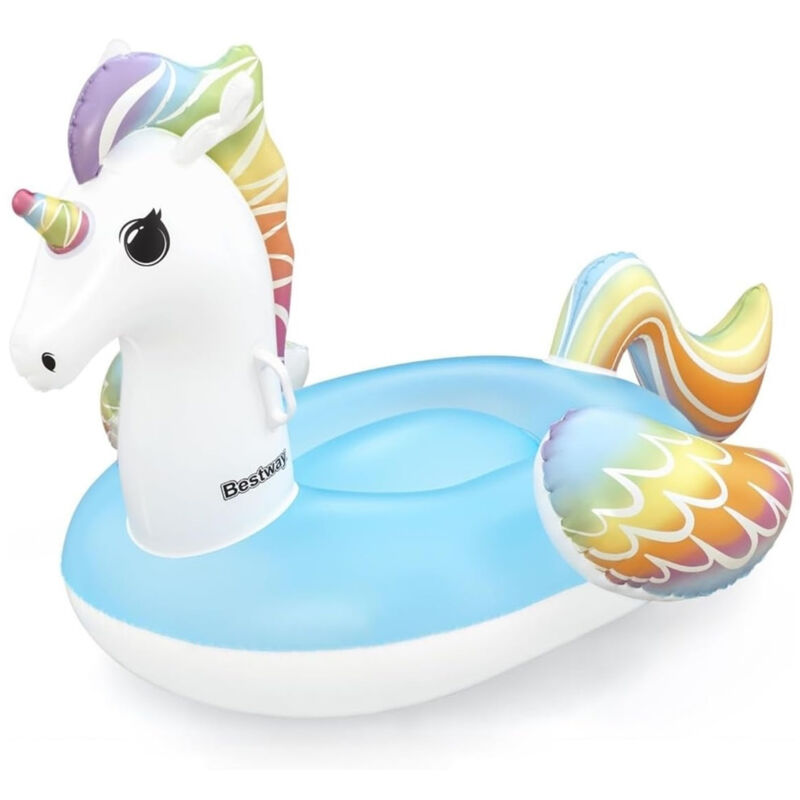 foto del prodotto trade shop traesio cavalcabile unicorno fantasy galleggiante gonfiabile piscina spiaggia con maniglie 41114 