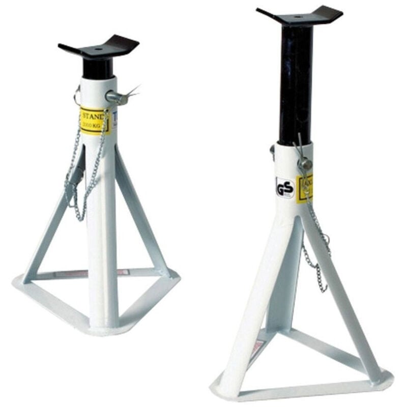 foto del prodotto trade shop traesio cavalletto cavalletti per auto 2 tonnellate supporti in coppia 2 pz regolabili 