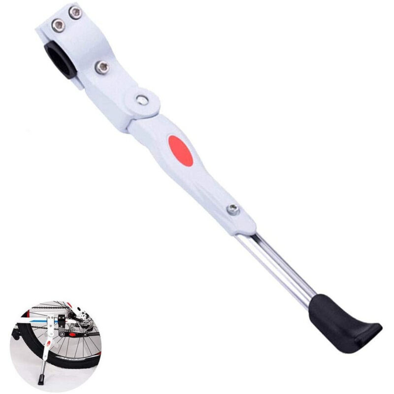 foto del prodotto trade shop traesio cavalletto per bici supporto bicicletta laterale altezza regolabile reflettore 