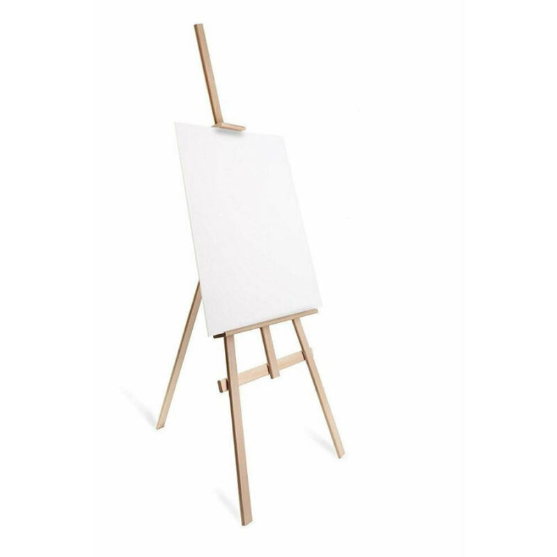 foto del prodotto trade shop traesio cavalletto pittorico in legno inclinabile 70 cm pittura esposizione tele quadri 