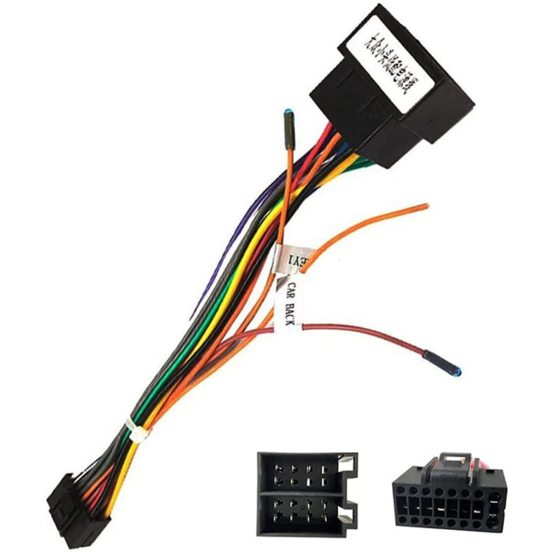 foto del prodotto trade shop traesio cavo adattatore da 16 pin a iso presa standard autoradio android linee controllo 