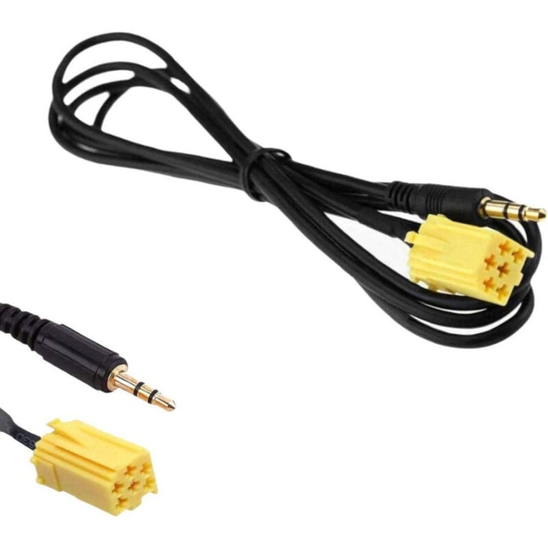 foto del prodotto trade shop traesio cavo adattatore funzione aux compatibile radio blaupunkt fiat lancia alfa smart 