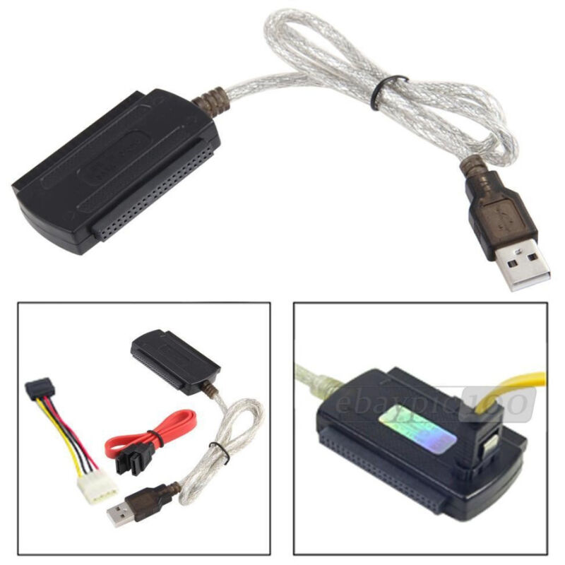 foto del prodotto trade shop traesio cavo adattatore ide sata usb 2.0 supporta hd hard dsik 2.5 3.5 alimentatore 