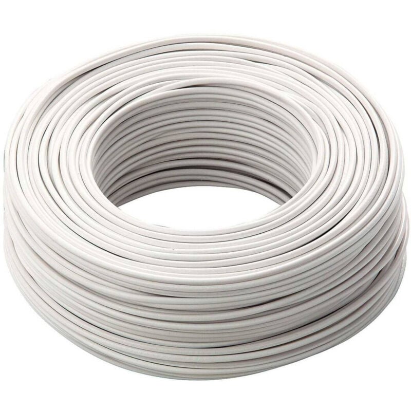 foto del prodotto trade shop traesio cavo bianco 100 mt isolato unipolare 1 x 1,5 m2 antifiamma materiale elettrico 