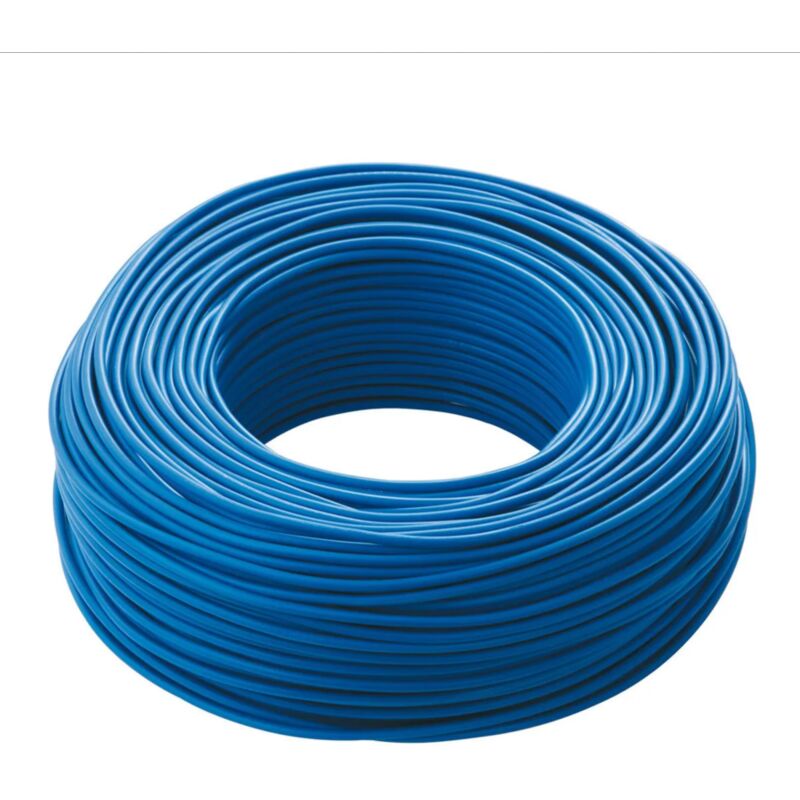 foto del prodotto trade shop traesio cavo blu 100 mt isolato unipolare 1 x 2,5 m2 antifiamma materiale elettrico 