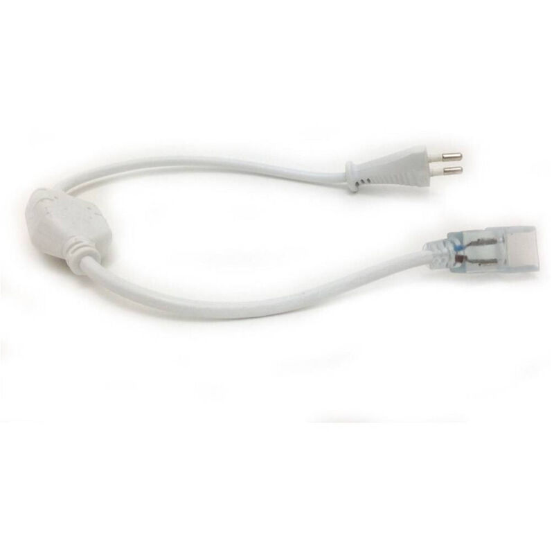 foto del prodotto trade shop traesio - cavo di alimentazione con attacco a presa per striscia led stripled spina 220v -