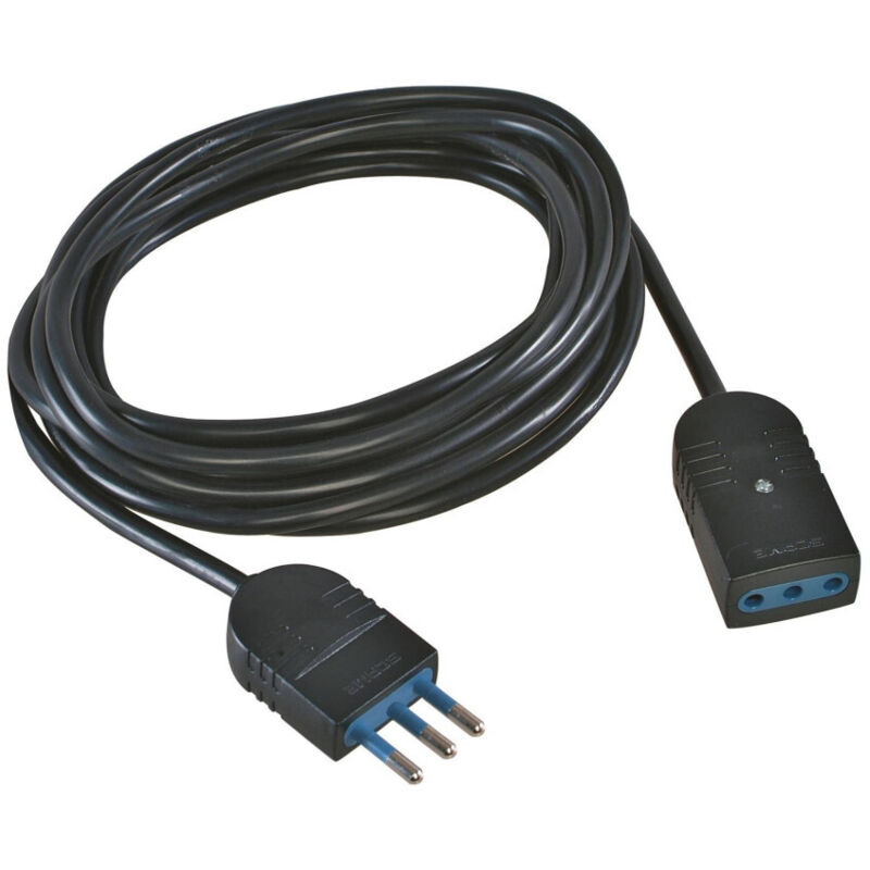 foto del prodotto trade shop traesio - cavo prolunga corrente elettrica presa domestica casa giardino metraggio - -8 mt nero -