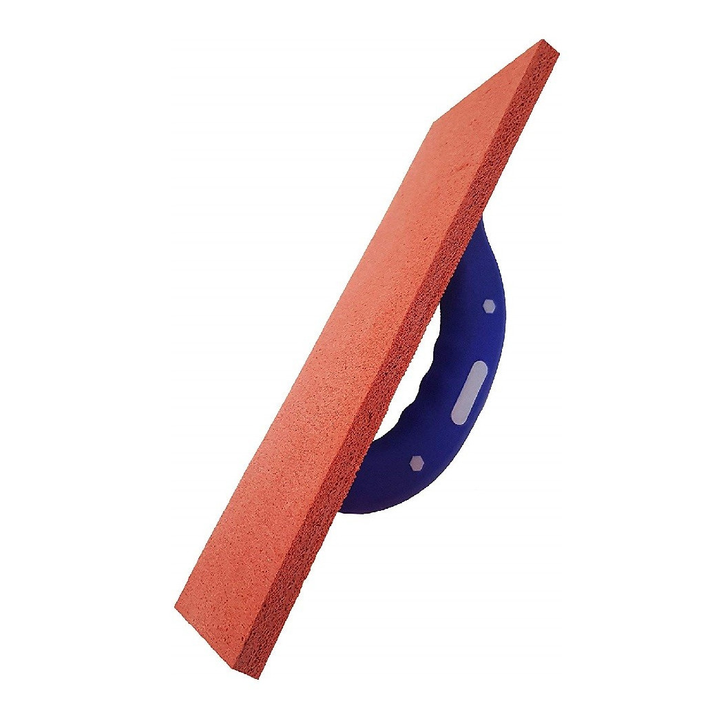 foto del prodotto trade shop traesio cazzuola frattazzo frattone in gomma spugna 30x10cm manico per stucco intonaco muratore 