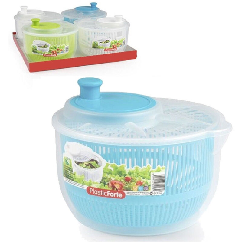 foto del prodotto trade shop traesio centrifuga in plastica lava verdura insalata verdure asciuga strizza 2.7lt 12198 