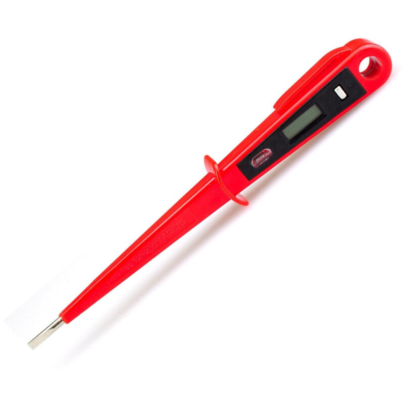 foto del prodotto trade shop traesio cercafase cacciavite digitale tensione giravite tester elettrico 12v 220v ac dc 