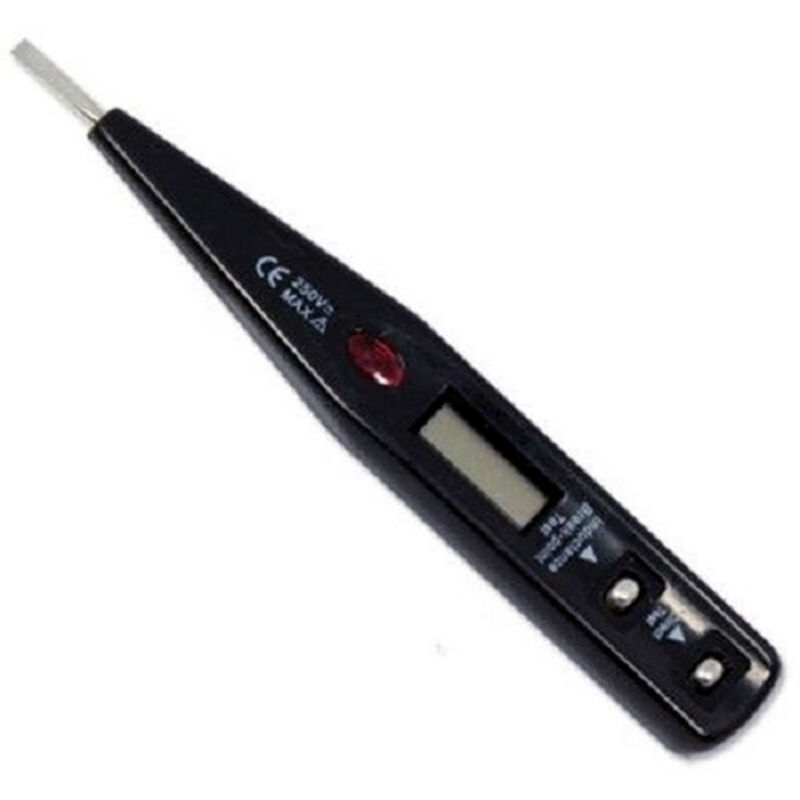 foto del prodotto trade shop traesio cercafase tester elettronico rilevatore tensione cavi punta giravite cacciavite 