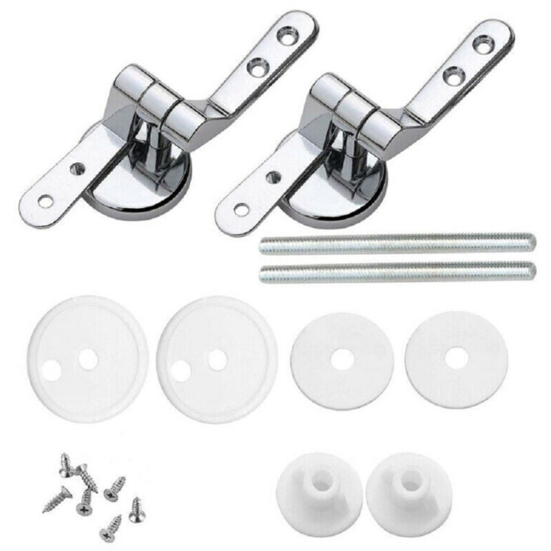 foto del prodotto trade shop traesio cerniere copriwater universali 2 pz con raccordi cerniera per tavoletta wc 3,5