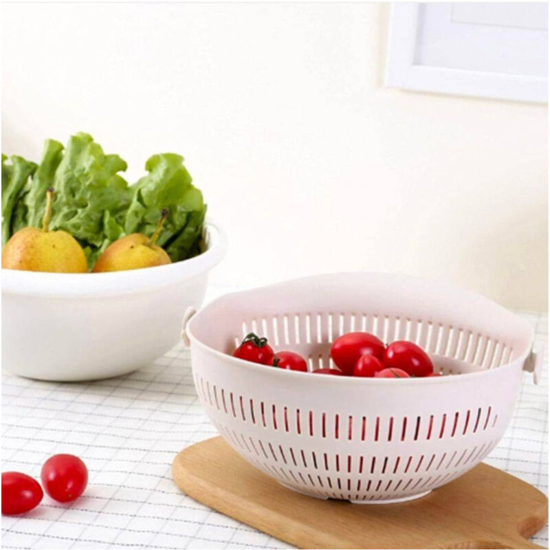 foto del prodotto trade shop traesio cestello rosa per lavaggio verdure frutta dim. 25.5x10.5 cm accessori cucina 