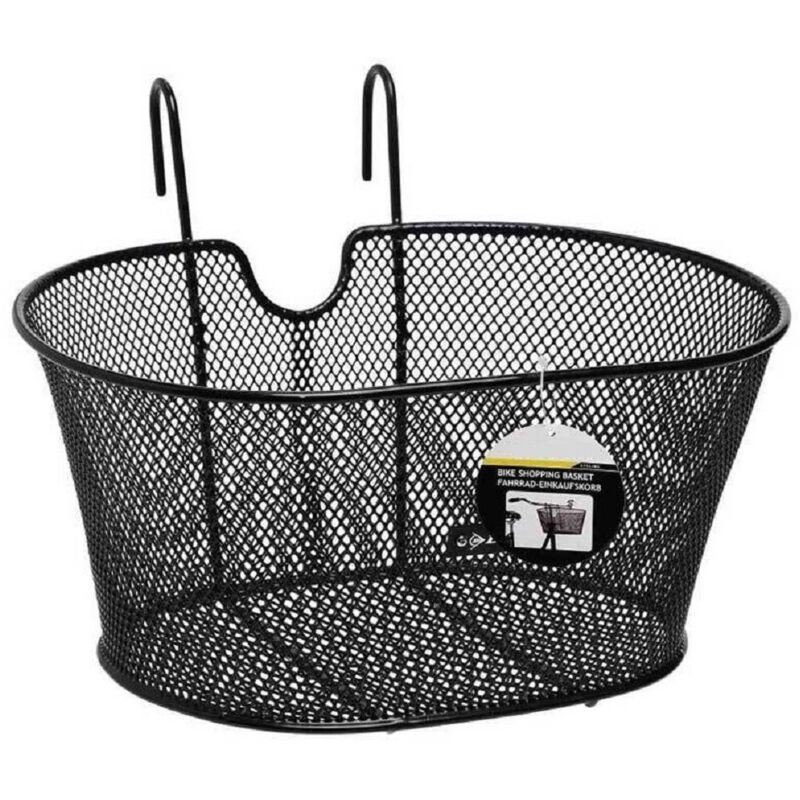 foto del prodotto trade shop traesio cestino anteriore porta oggetti per bicicletta universale in metallo 38x30x20cm 
