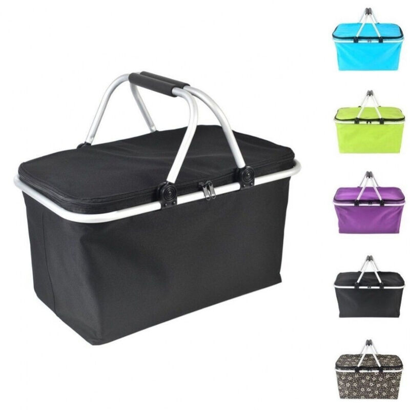 foto del prodotto trade shop traesio cestino pieghevole picnic borsa termica ermetica frigo con manico mare spiaggia 