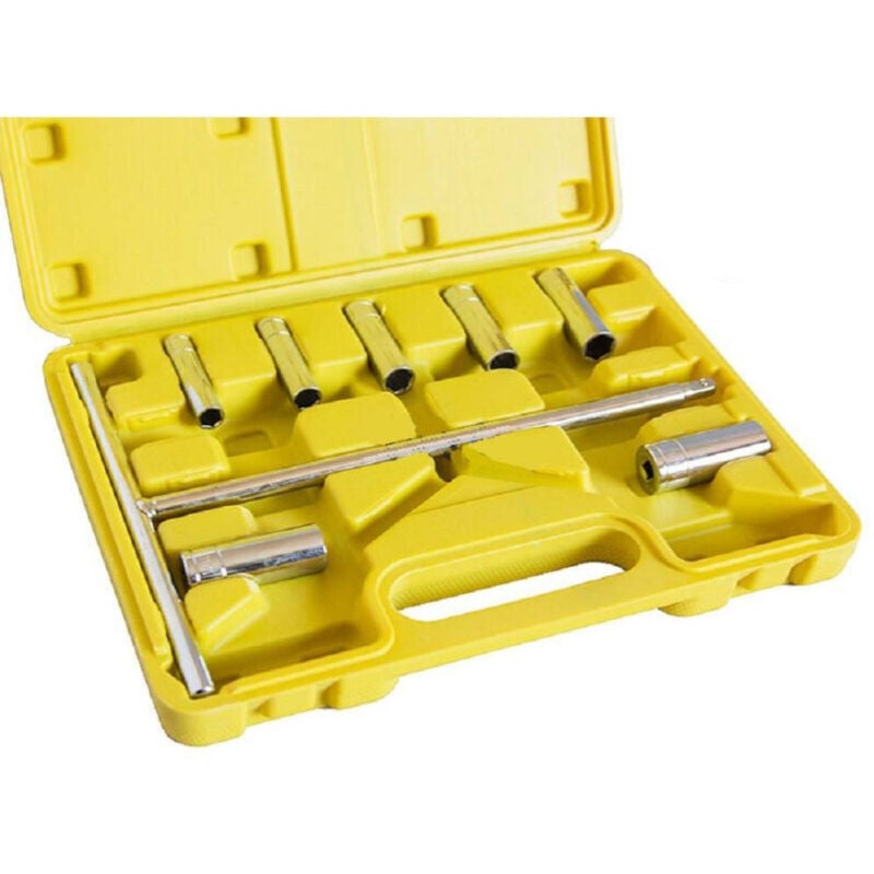 foto del prodotto trade shop traesio chiave a t esagonali kit 7 pz bussole valigetta 8 9 10 11 12 13 14 mm 