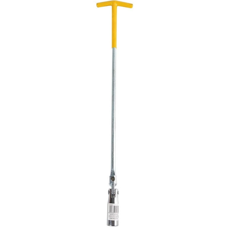 foto del prodotto trade shop traesio - chiave candela snodata 50cm diametro 16 mm manutenzione auto impugnatura gommata -