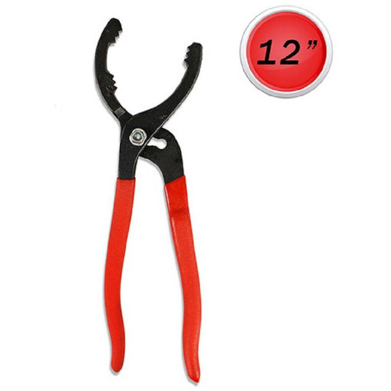 foto del prodotto trade shop traesio - chiave filtro dell'olio 12 pinza regolabile 50 a 118 mm manico antiscivolo auto -