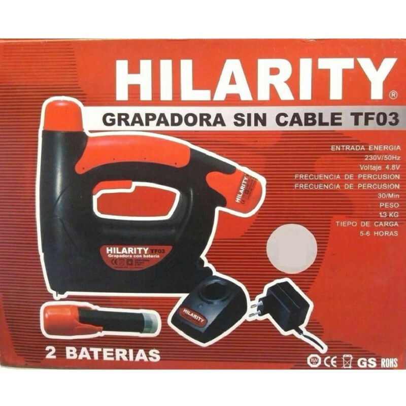 foto del prodotto trade shop traesio chiodatrice graffettatrice spara chiodi sparachiodi a batteria 4,8 v percussione 
