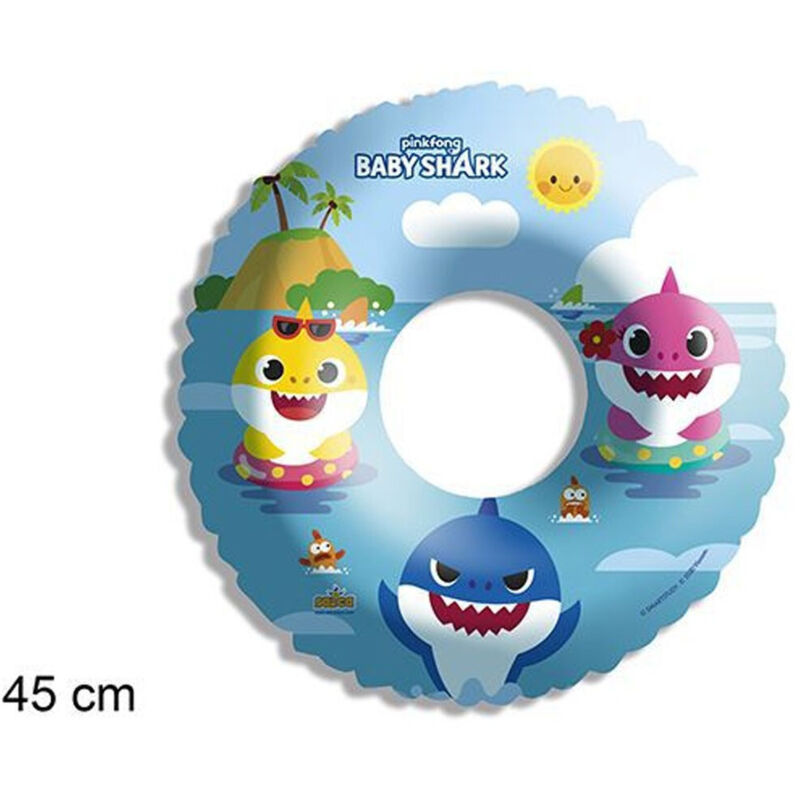 foto del prodotto trade shop traesio - ciambella gonfiabile baby shark mare piscina nuoto per bambini salvagente 45 cm -