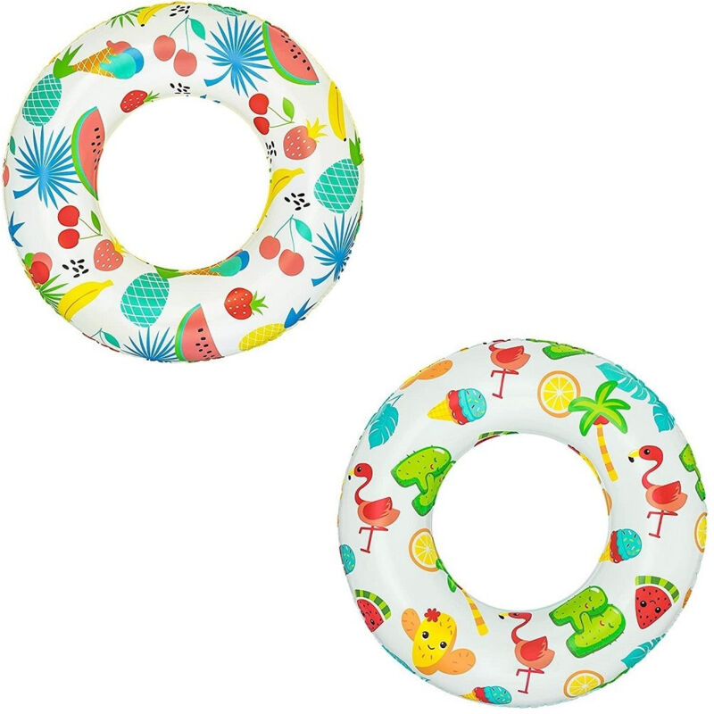 foto del prodotto trade shop traesio ciambella salvagente gonfiabile a fantasia 61 cm per bambini modelli ass. 36014 