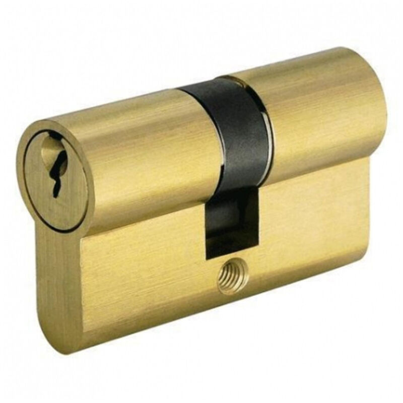 foto del prodotto trade shop traesio cilindro ovale da infilare lucchetto 60 mm con chiavi porta serratura lucchetto 
