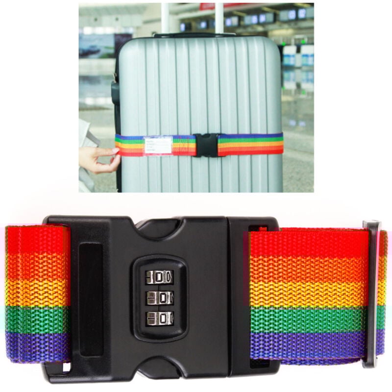 foto del prodotto trade shop traesio cinghia fascia cintura combinazione chiusura bagaglio viaggio valigia valigie 