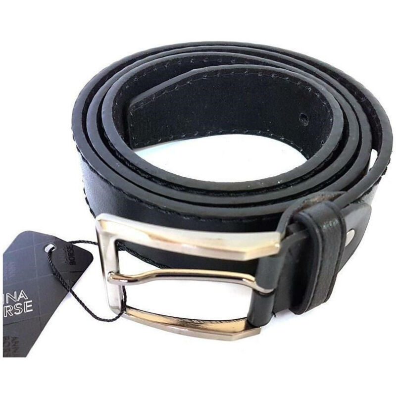 foto del prodotto trade shop traesio cinta cintura uomo pelle nera ctv80028 elegante glamour fashion alla moda 