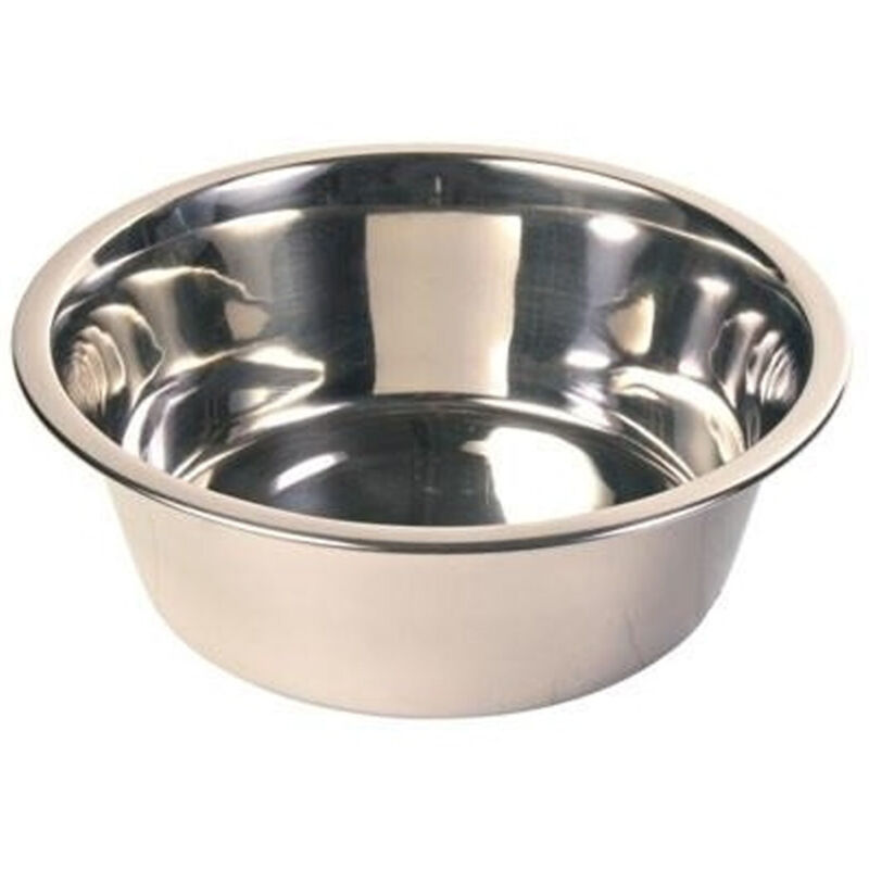 foto del prodotto trade shop traesio ciotola 28cm contenitore mangiatoia per cani cane gatto animali domestici in alluminio cibo acqua 