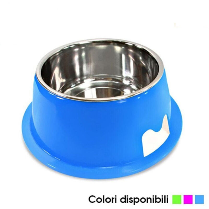 foto del prodotto trade shop traesio ciotola per cani e gatti in metallo componibile 19 x 8 cm vari colori 