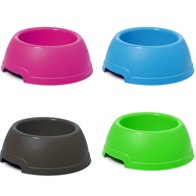 foto del prodotto trade shop traesio ciotola vaschetta plastica tonda 2.7lt cocker cane gatto mangiatoia cibo acqua 