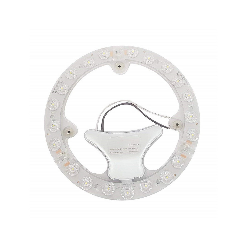 foto del prodotto trade shop traesio circolina led attacco magnetico 12w 1650 lumen 15 led bianco freddo 6500k circolare 