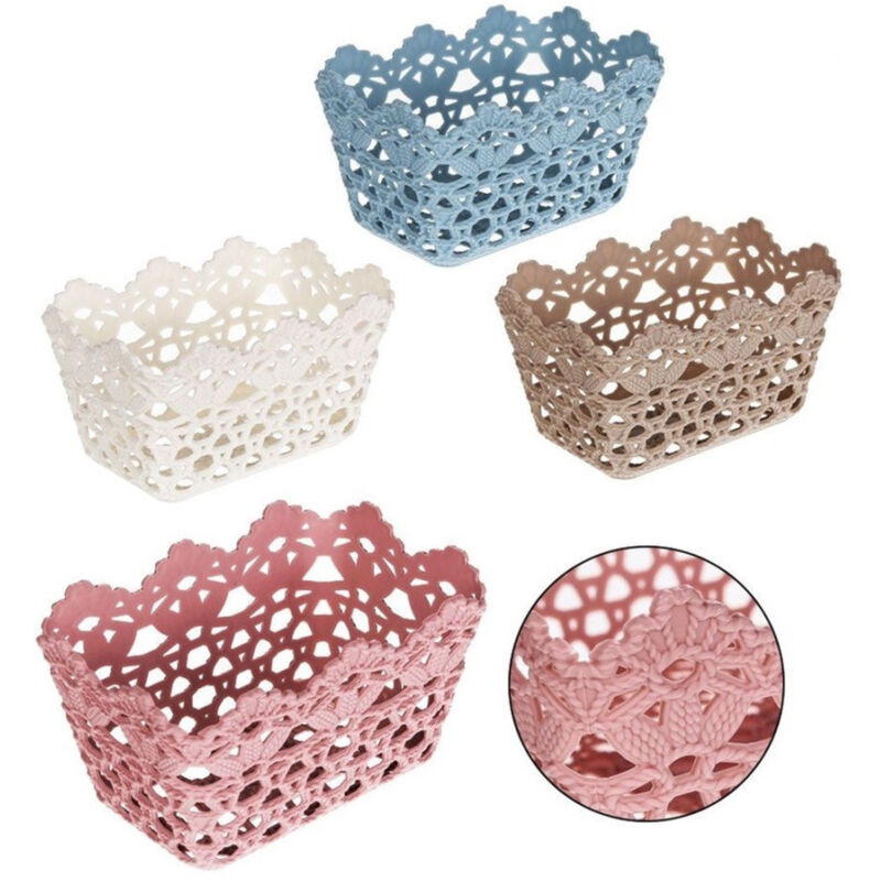 foto del prodotto trade shop traesio cleafe 3pz cestino portatutto oggetti cesto plastica rettangolare 15.4x10.4x8.7cm 79470 