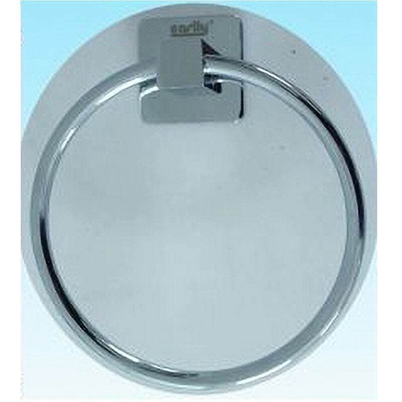 foto del prodotto trade shop traesio - cleafe - anello porta asciugamano asciugamani a parete fissaggio viti cromato bagno 52203a -