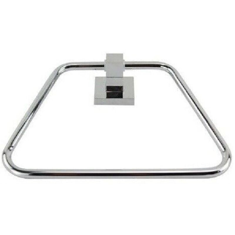 foto del prodotto trade shop traesio - cleafe - anello porta asciugamano asciugamani fissaggio a parete bagno square 22 cm 59183 -